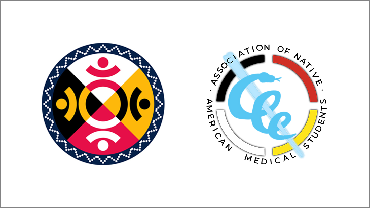 Native American Health Alliance (NAHA) and Association of Native American Medical Students (ANAMS) logos side by side